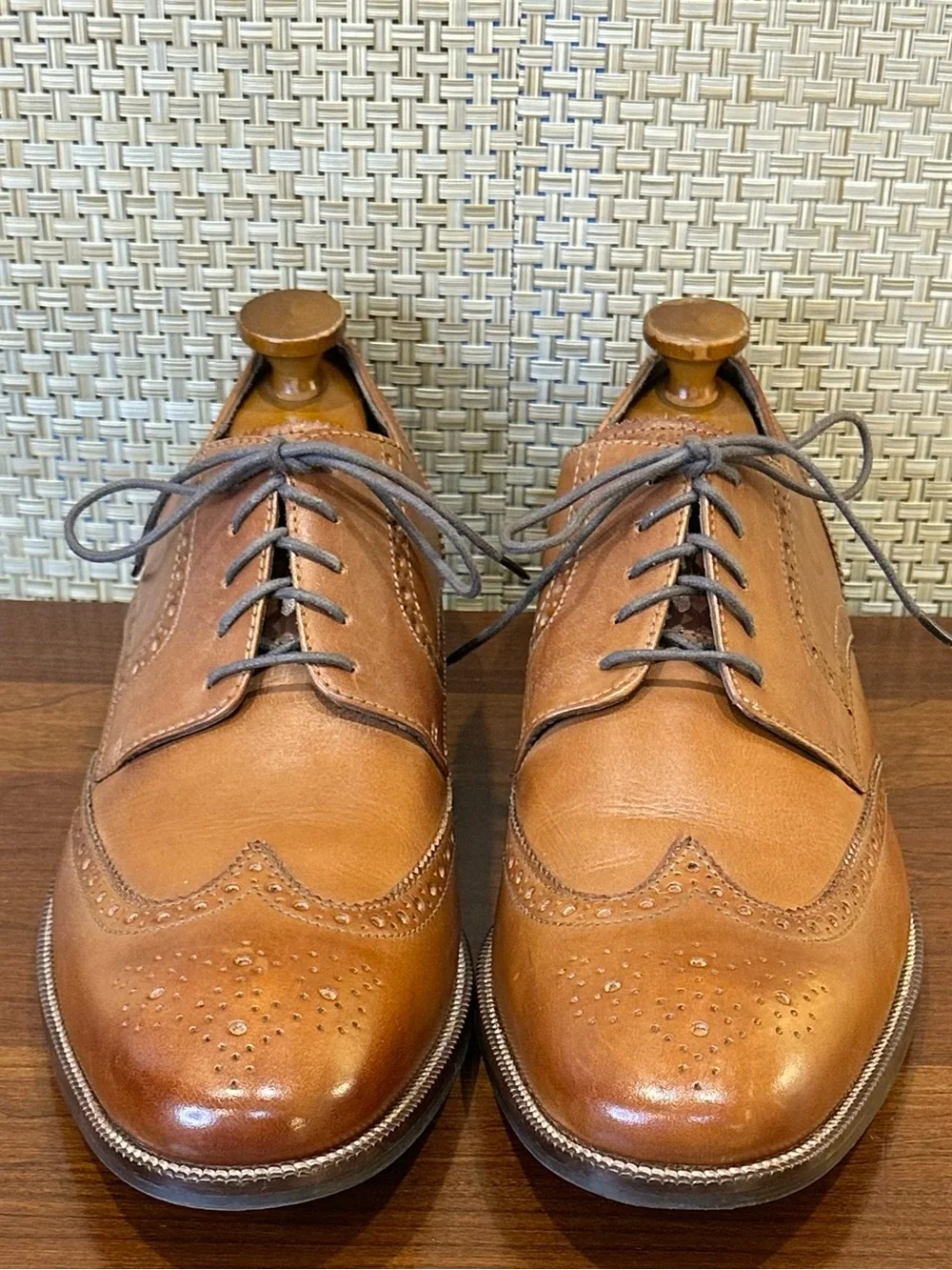 Cole Haan Benton Wingtip Oxford British Tan Leather 13 M